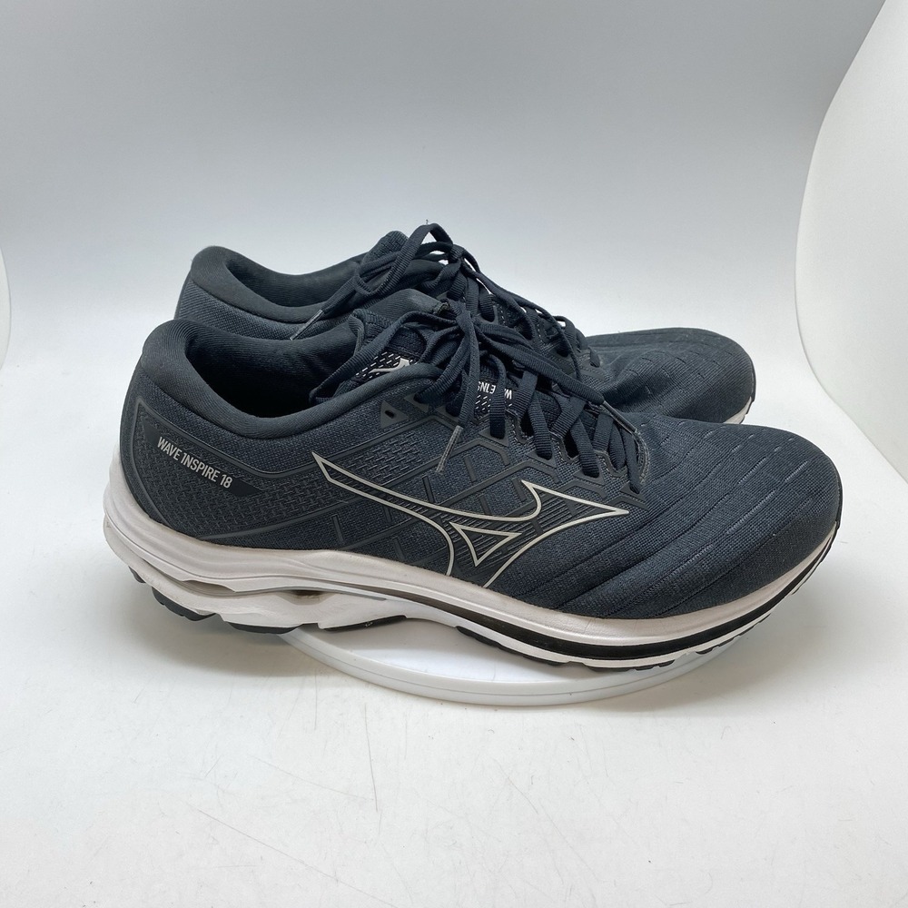 Mizuno Sneakers Mens 12 Wave Inspire 18 411357 9073 Running Gym Black Sneakers